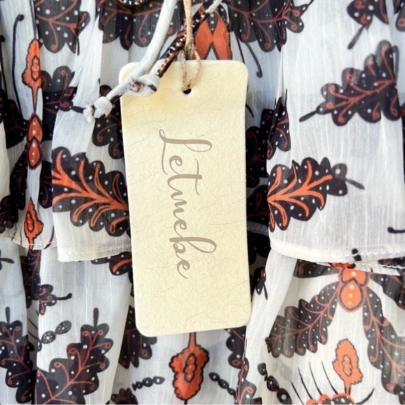 ANTHRO LET ME BE RUFFLE SHEER TIERED FOREST FAIRY FLORAL MINI SKIRT XL NWT - Picture 13 of 16